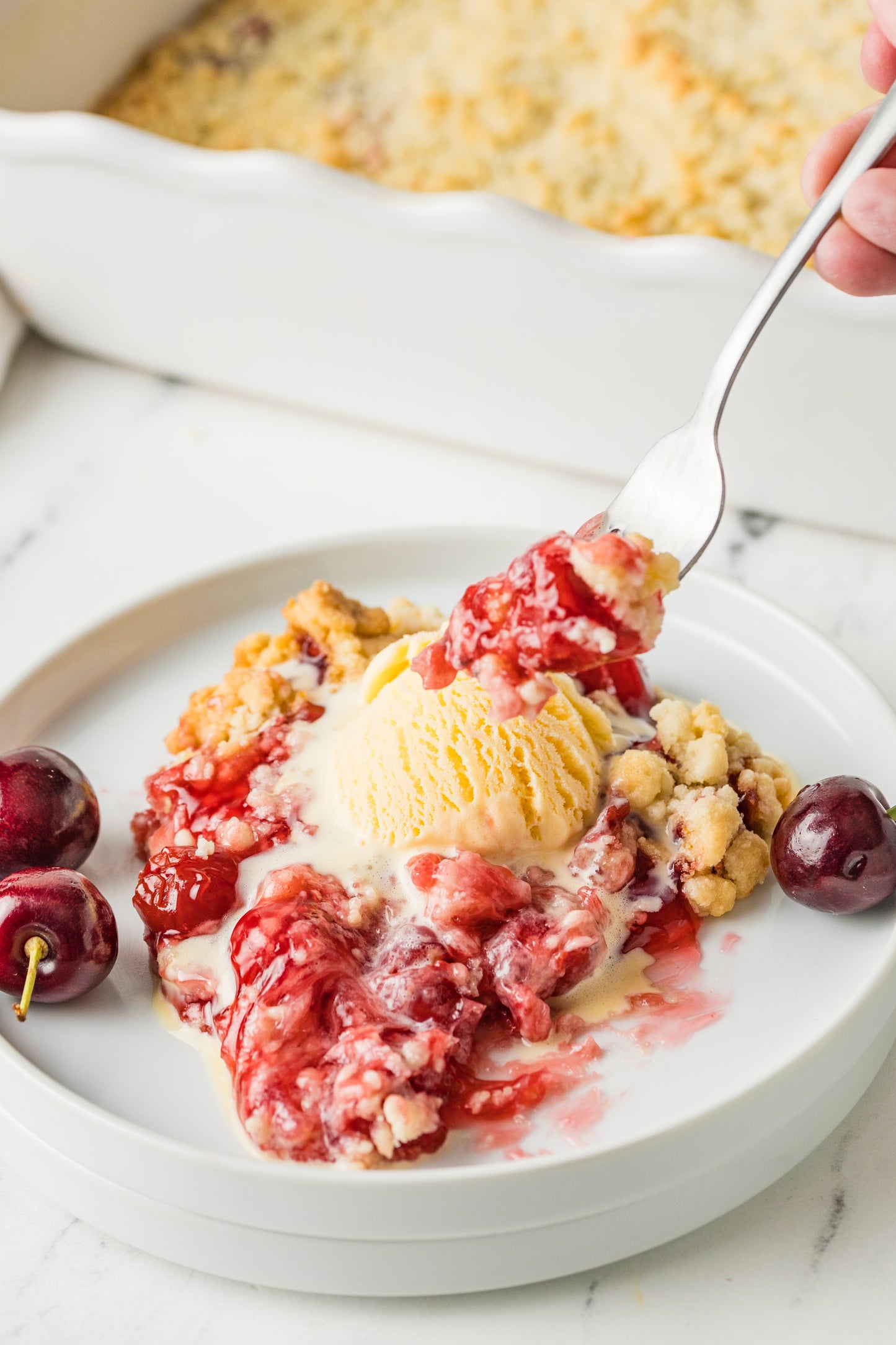 Cherry Cobbler (with a Cake Mix)