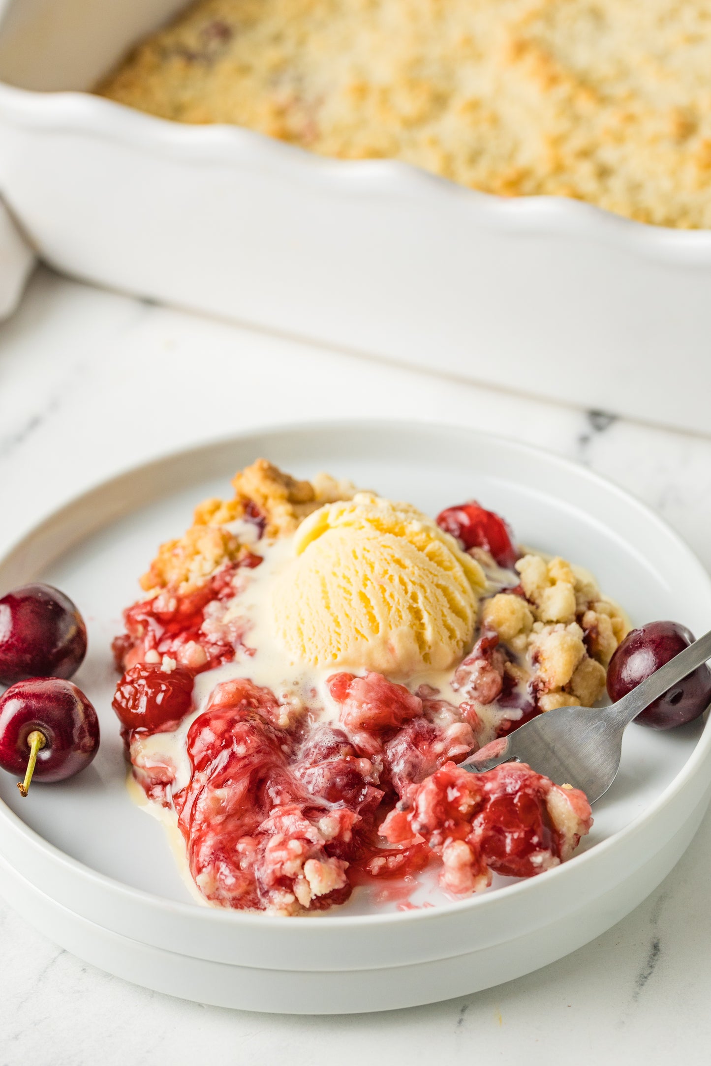 Cherry Cobbler (with a Cake Mix)