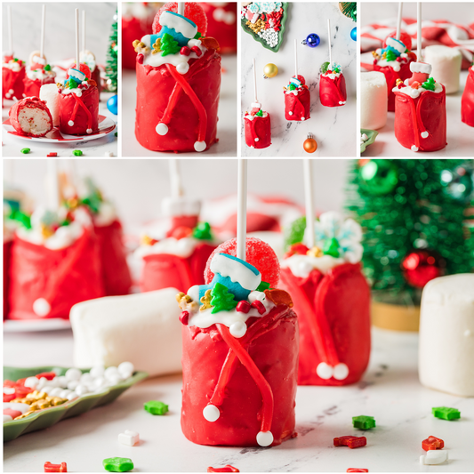 Chocolate Covered Marshmallow Santa Bags- Exclusive