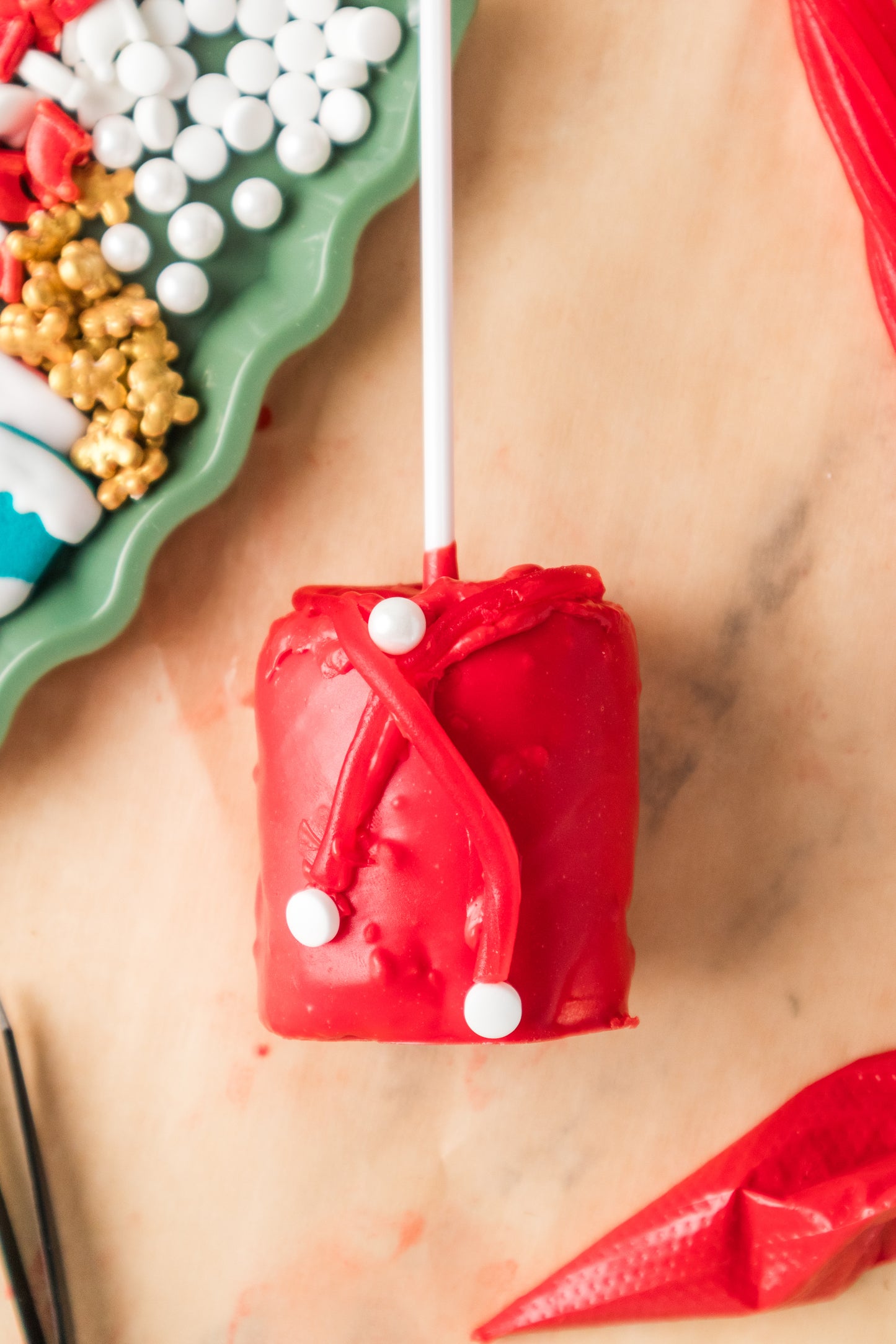 Chocolate Covered Marshmallow Santa Bags- Exclusive