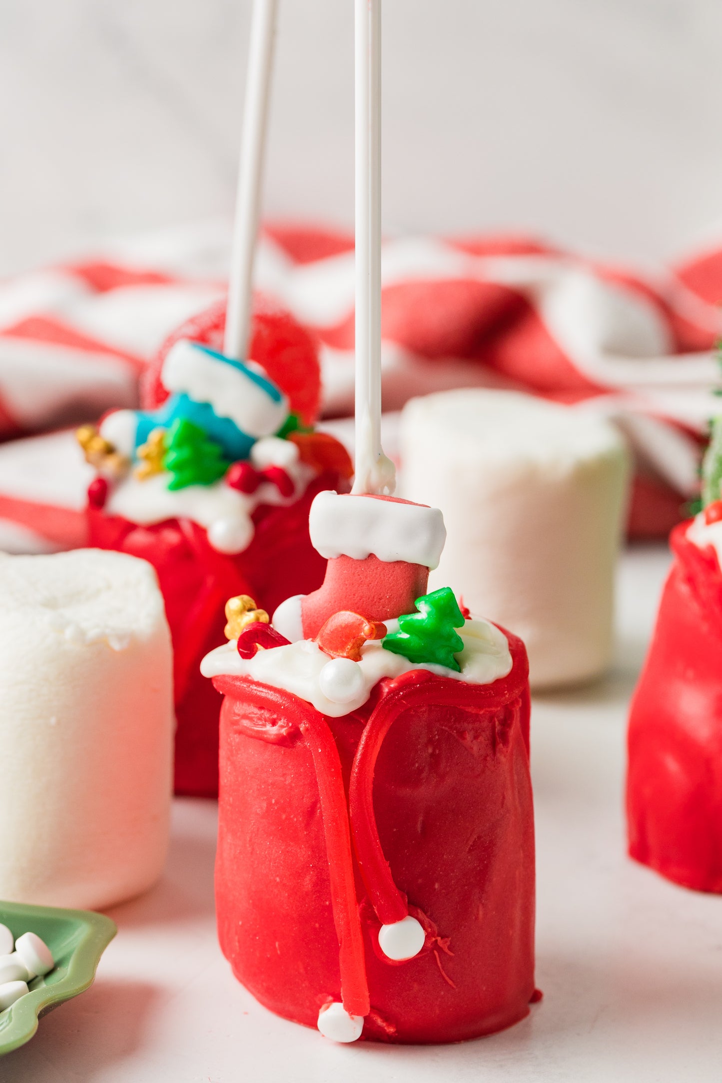 Chocolate Covered Marshmallow Santa Bags- Exclusive