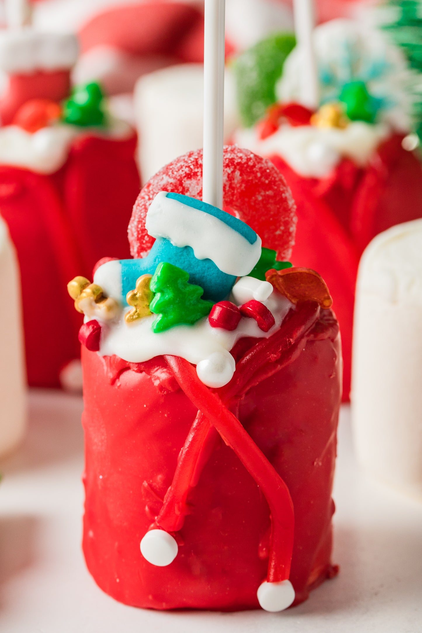 Chocolate Covered Marshmallow Santa Bags- Exclusive