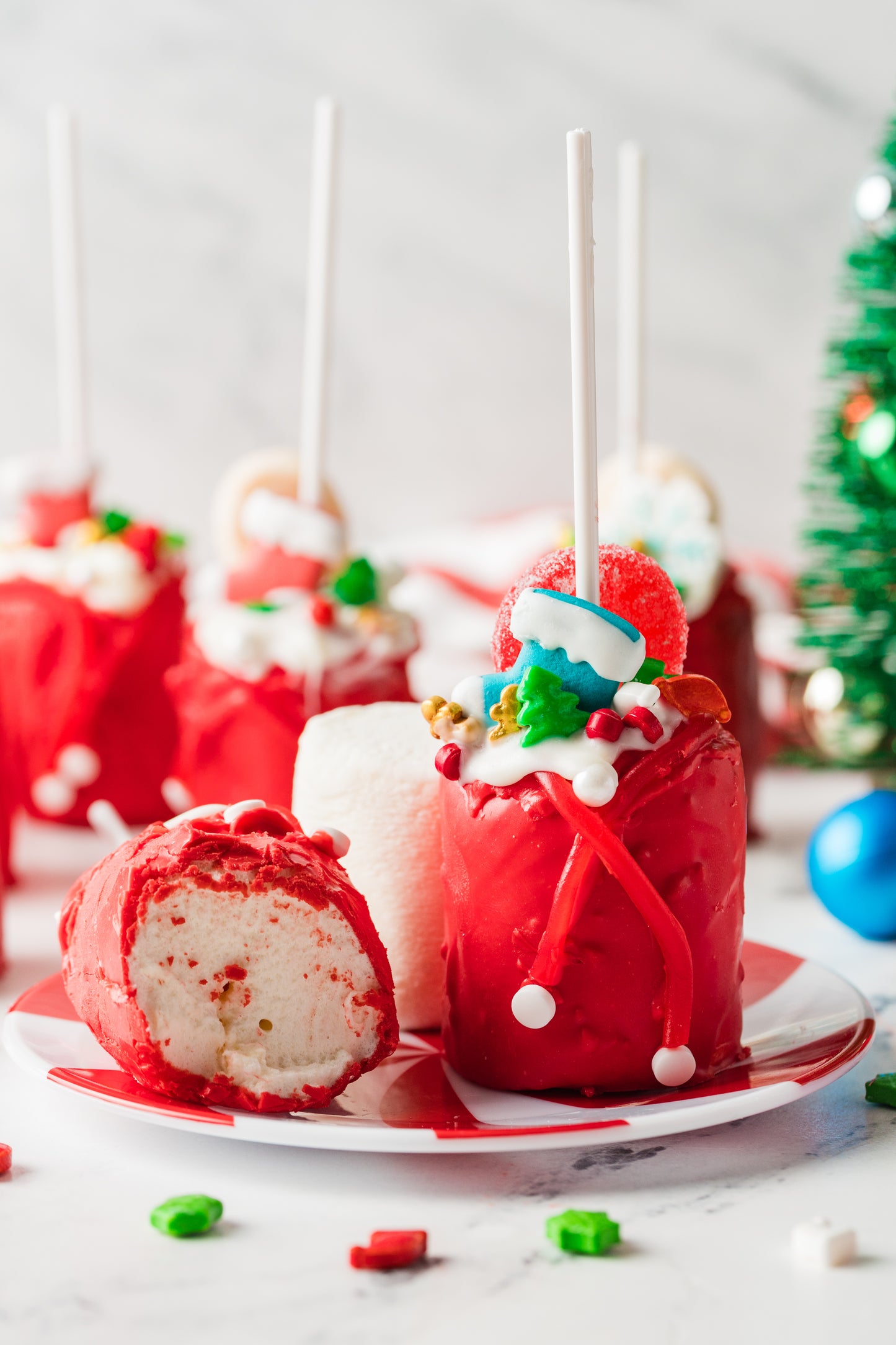 Chocolate Covered Marshmallow Santa Bags- Exclusive