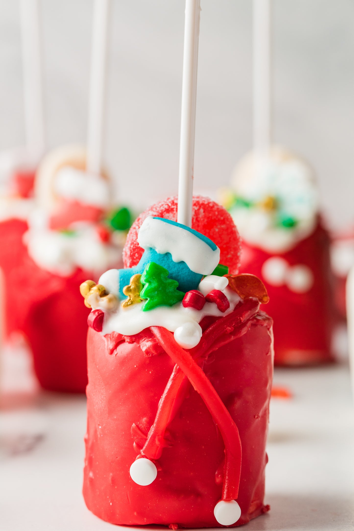 Chocolate Covered Marshmallow Santa Bags- Exclusive