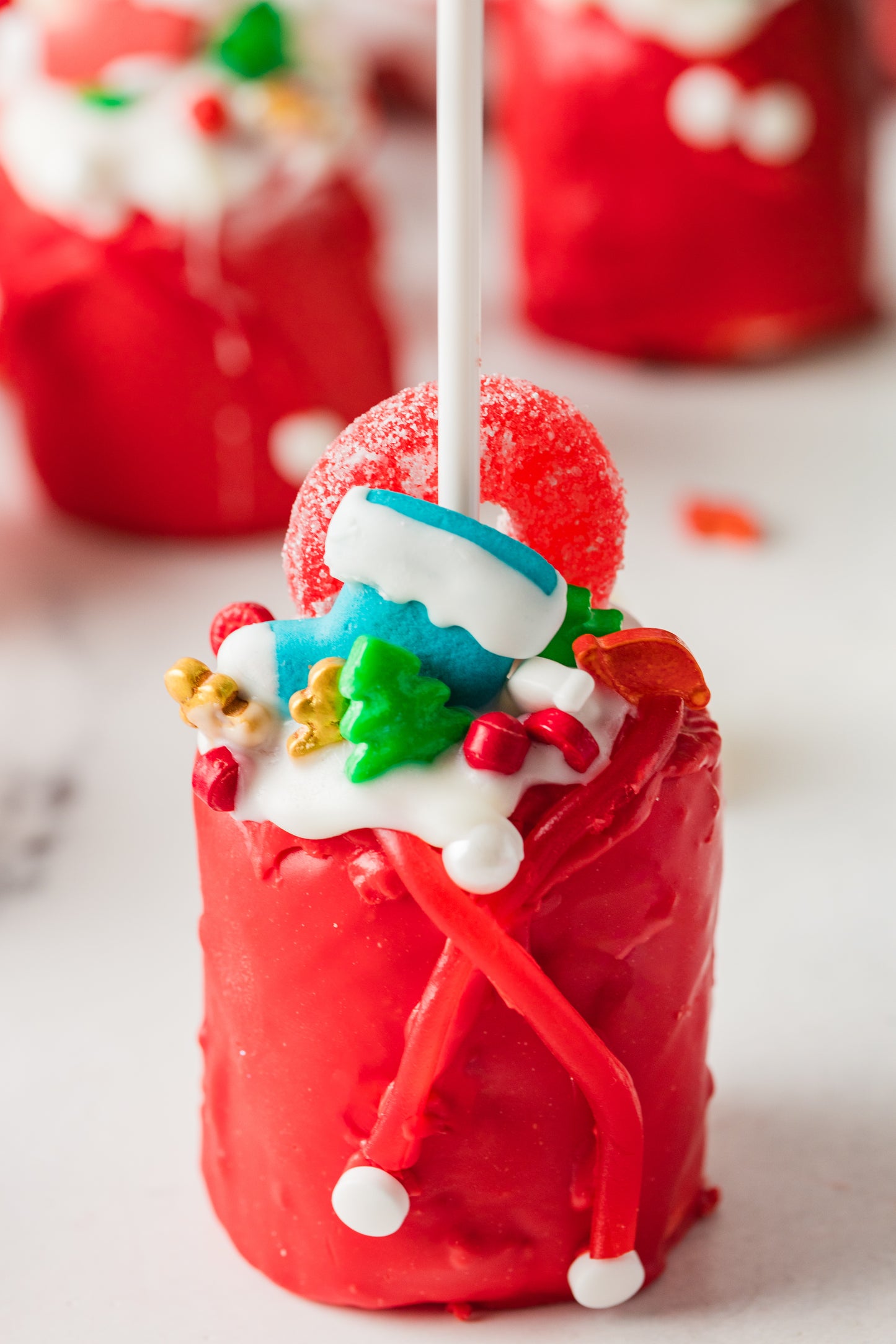 Chocolate Covered Marshmallow Santa Bags- Exclusive