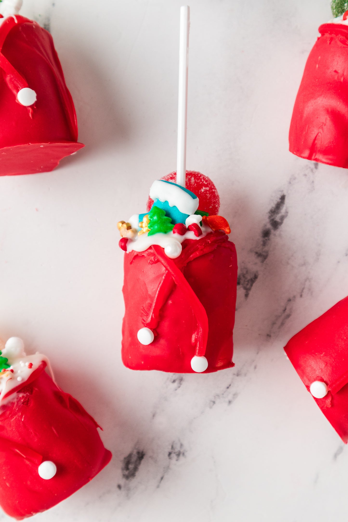 Chocolate Covered Marshmallow Santa Bags- Exclusive