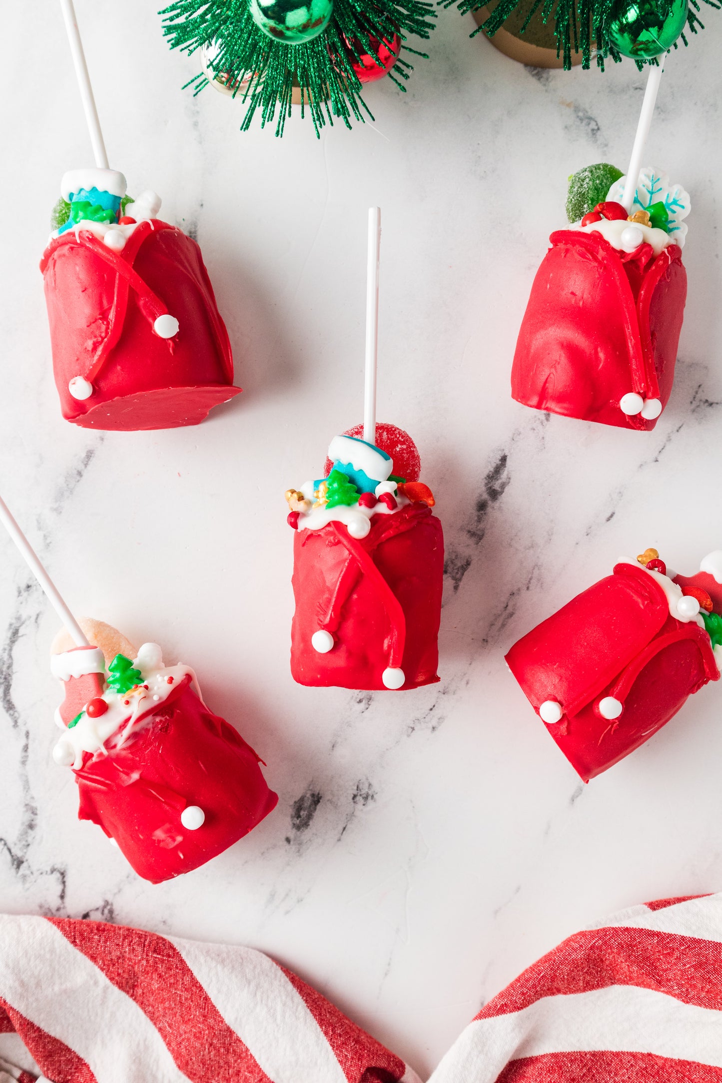 Chocolate Covered Marshmallow Santa Bags- Exclusive
