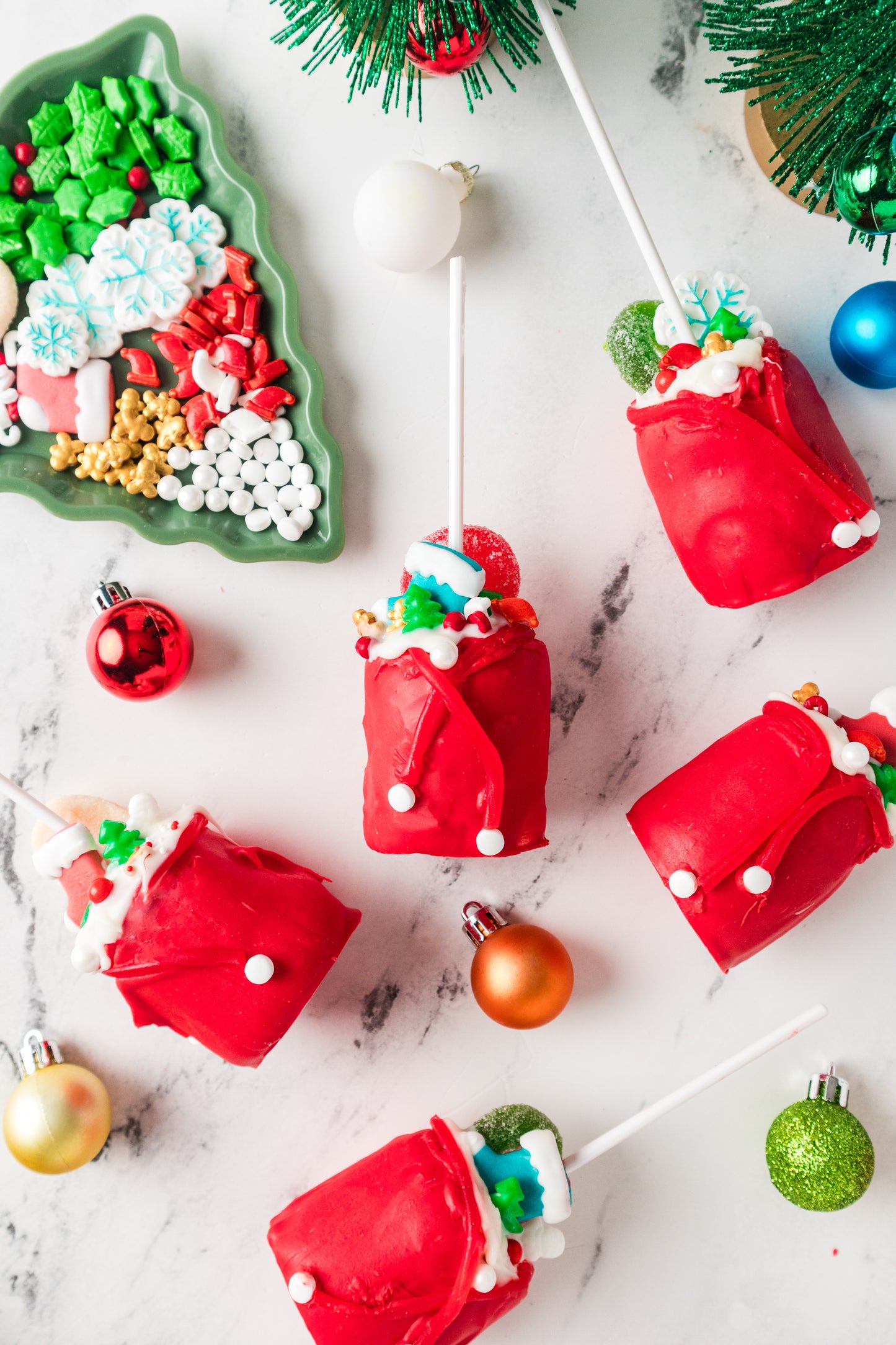 Chocolate Covered Marshmallow Santa Bags- Exclusive