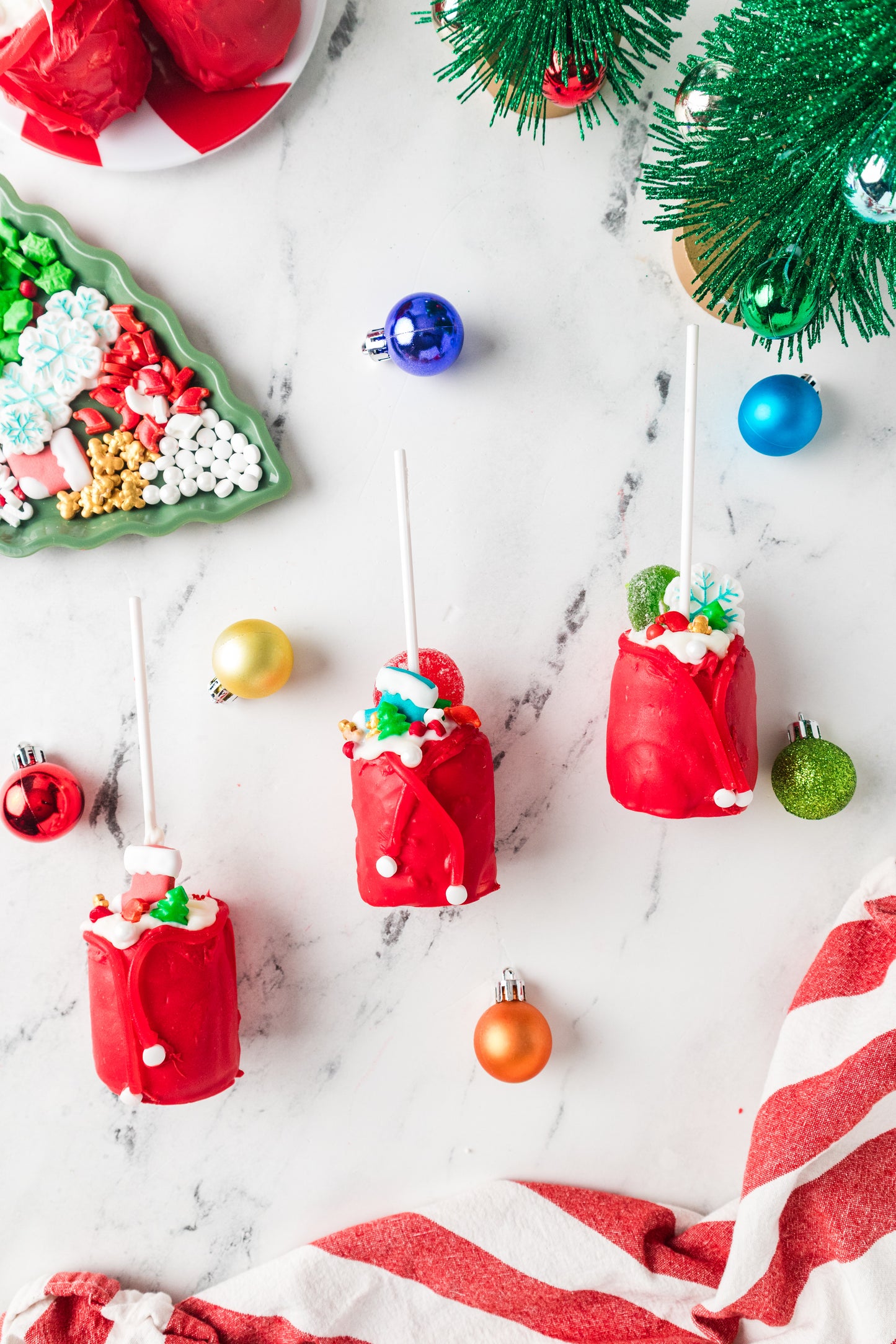 Chocolate Covered Marshmallow Santa Bags- Exclusive