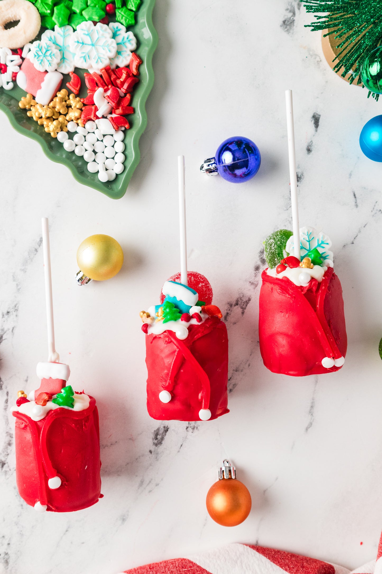 Chocolate Covered Marshmallow Santa Bags- Exclusive