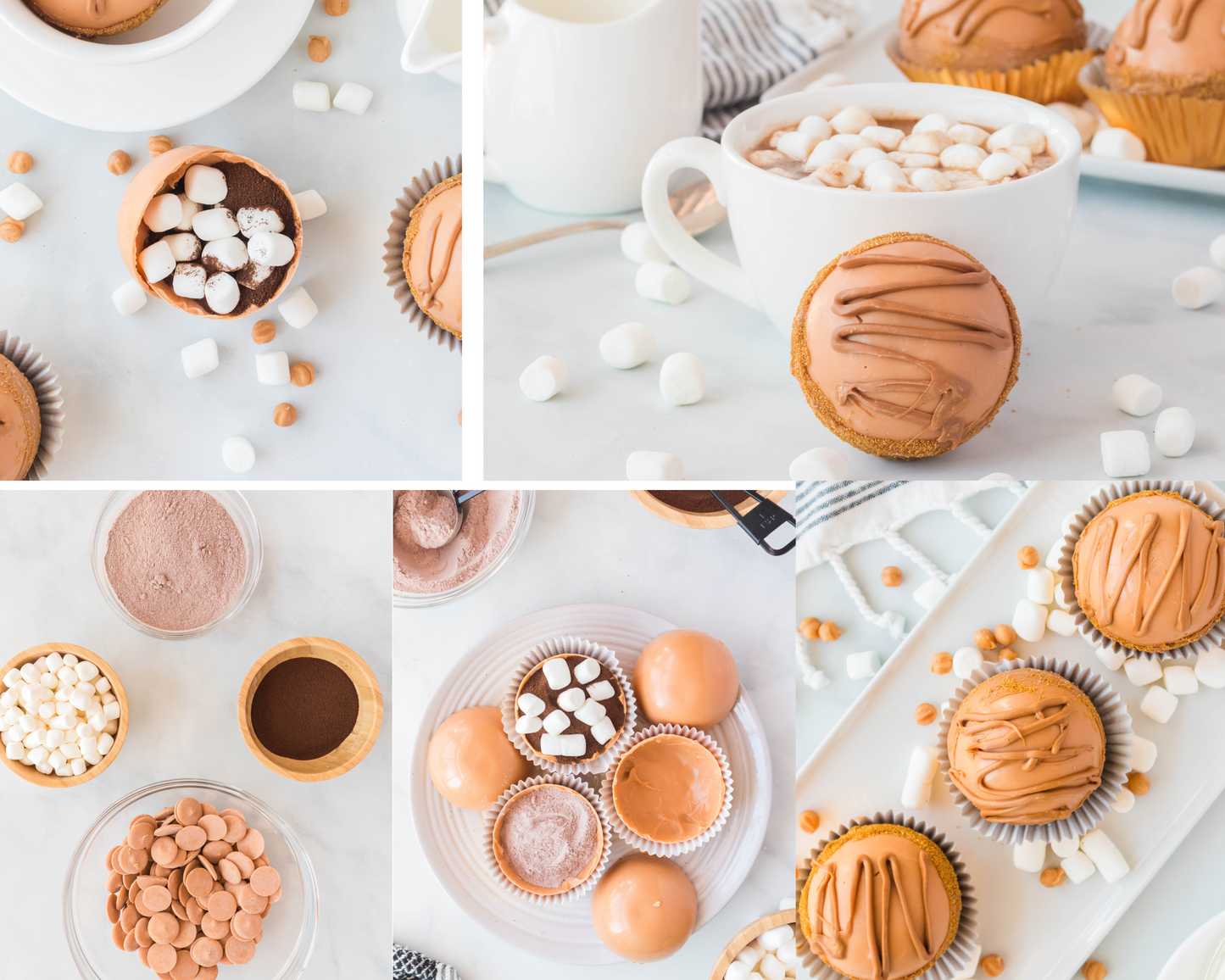 Salted Caramel Mocha Hot Chocolate Bombs